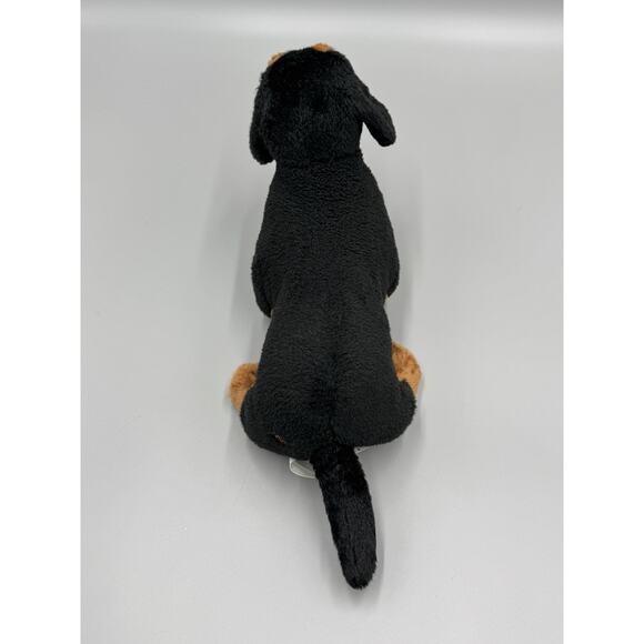 Animal Alley Dachshund Weiner Dog 12" Plush Black Brown Realistic Toys R Us - Picture 3 of 11